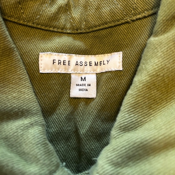 Free Assembly Olive Green denim dress - Picture 1 of 3